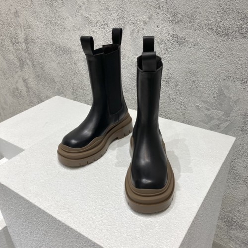 보테가베네타 남여공용 러그 첼시 부츠 굽 높이 5.5cm