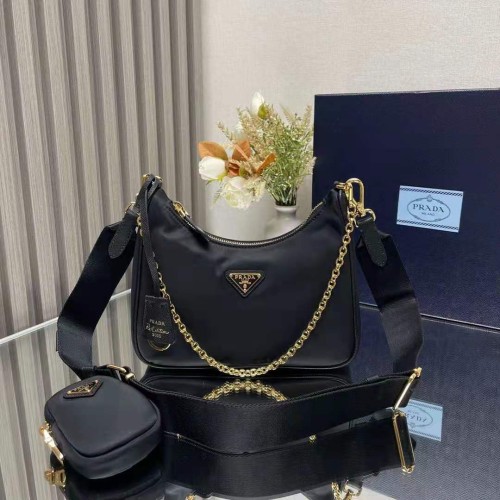 프라다 나일론 테수토 체인스트랩 멀티 호보백