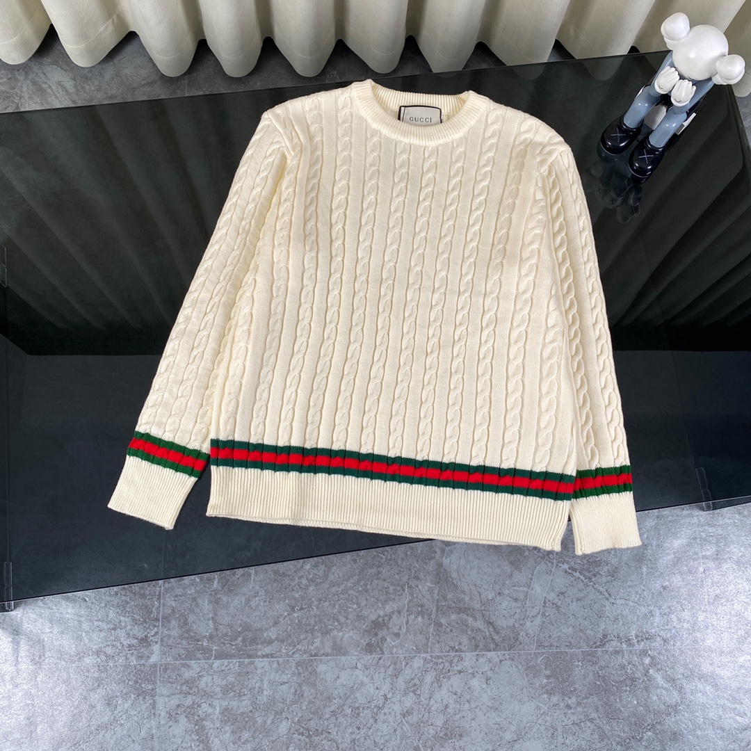 GUCCI 구찌 꽈배기 니트 아이보리
